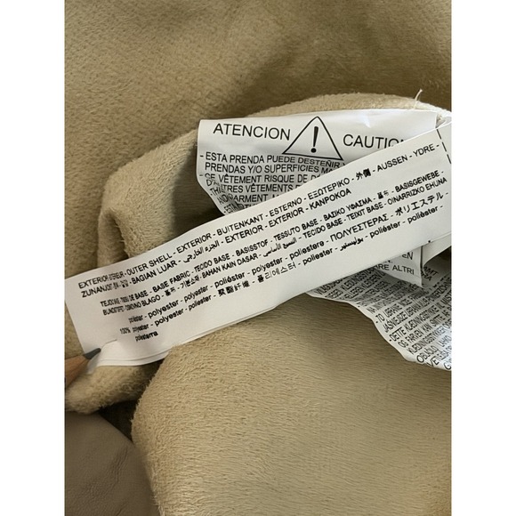 Zara Faux Leather Wrap Dress Jacket Brit Pop Raincoat Peacoat London Sz XXL - Picture 7 of 7